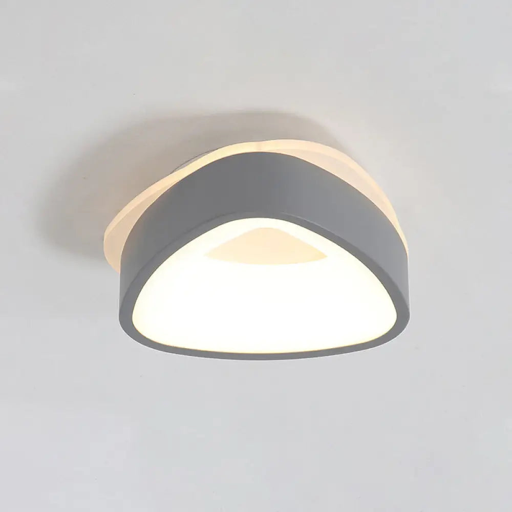 DecorBites™ DecorBites™ Modern Nordic LED Ceiling Light in Grey/White: Triangle, Round, or Square Design