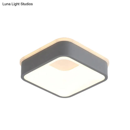 DecorBites™ DecorBites™ Modern Nordic LED Ceiling Light in Grey/White: Triangle, Round, or Square Design