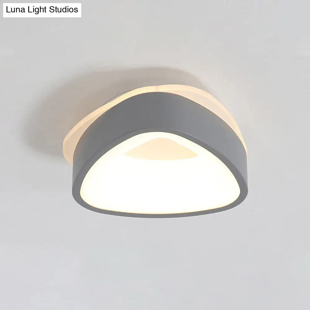 DecorBites™ DecorBites™ Modern Nordic LED Ceiling Light in Grey/White: Triangle, Round, or Square Design