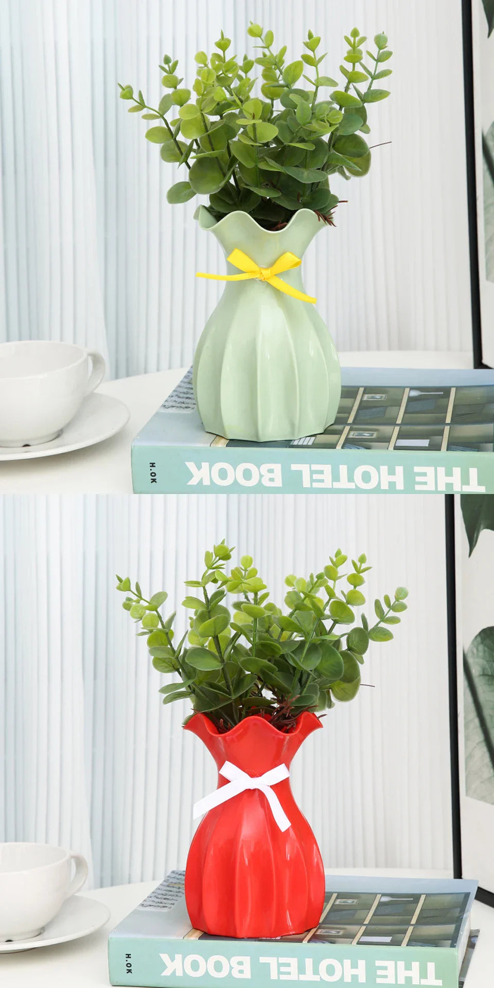 Modern Nordic Mini White Flower Vase Home Decor - Vase