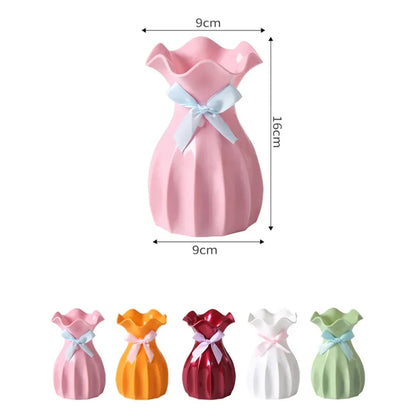 Modern Nordic Mini White Flower Vase Home Decor - Vase