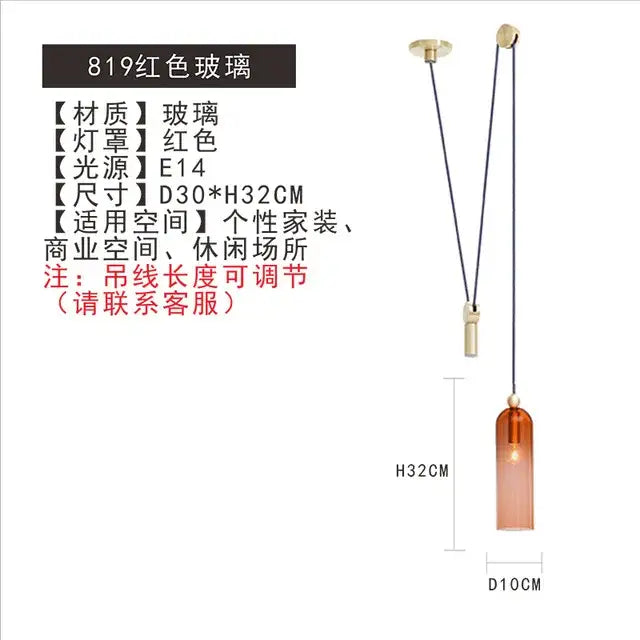 Modern nordic multi color glass chandelier with sleek amber glass pendant light and brass finish for dining room decorbites glass chandelier