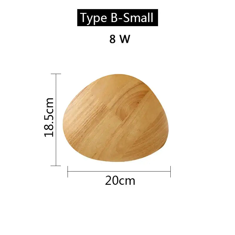 Modern nordic natural light brown teardrop wooden cutting board featuring smooth finish for decorbites led wooden wall lamp use