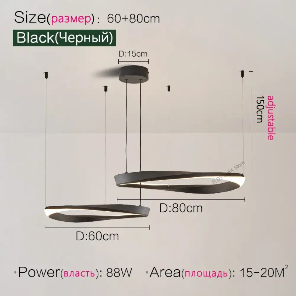 Modern Nordic Pendant Lamp - Dimmable LED Ceiling Light