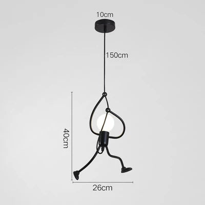 Modern Nordic Pendant Light for Home Decoration - Black Ironman / 3 Light Color