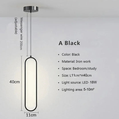 Modern Nordic Pendant Light for Home Decoration - Black style 1 head / 3 Light Color