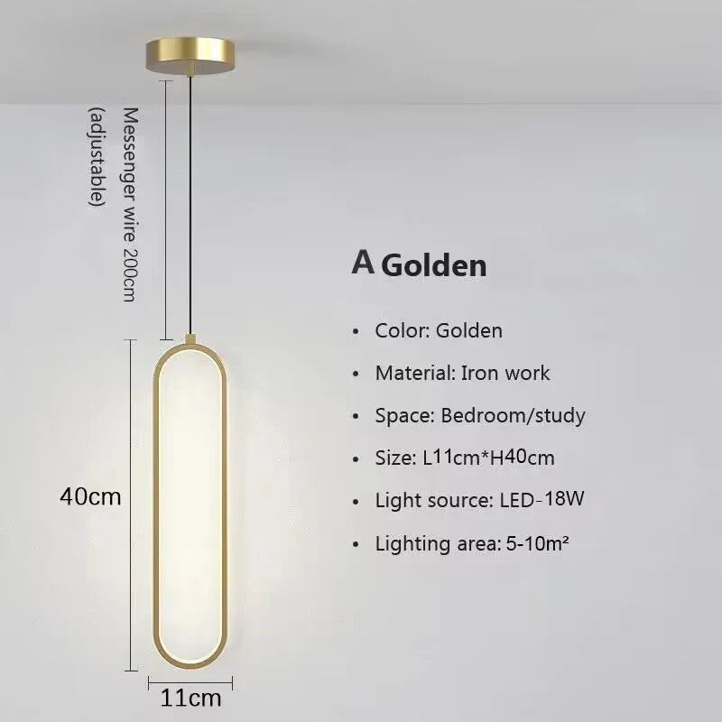 Modern Nordic Pendant Light for Home Decoration - Gold style 1 head / 3 Light Color