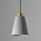 Modern Nordic Single-Bulb Grey Horn Shaped Ceiling Pendant with Cement Shade