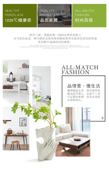 Modern Nordic Style Ceramic Body Vase - Vase