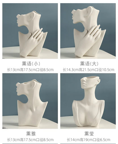 Modern Nordic Style Ceramic Body Vase - Vase