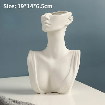Modern Nordic Style Ceramic Body Vase - B - Vase
