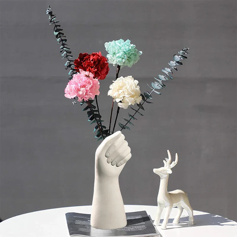 Modern Nordic Style Ceramic Hand Vase - Vase