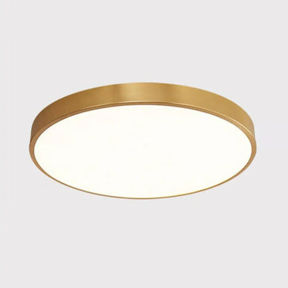 DecorBites™ DecorBites™ Modern Nordic Style Metallic LED Flush Mount Ceiling Light for Bedrooms - Extra-Thin Round Design