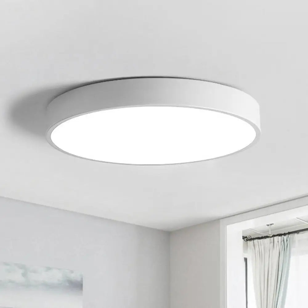 DecorBites™ DecorBites™ Modern Nordic Style Metallic LED Flush Mount Ceiling Light for Bedrooms - Extra-Thin Round Design
