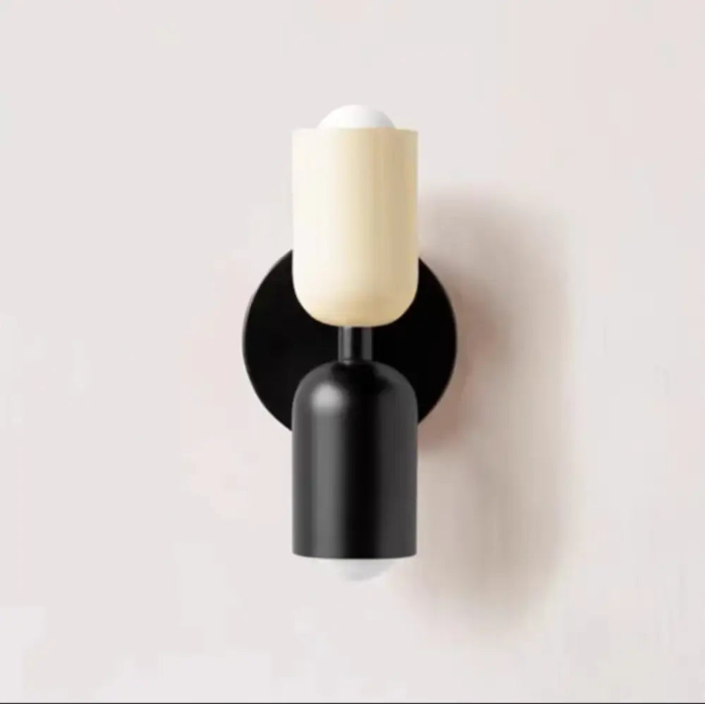 Black and cream minimalist wall lamps with sleek modern design in decorbites cream double head for bedroom decor