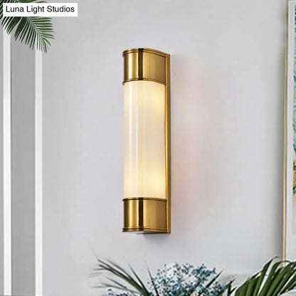 DecorBites™ DecorBites™ Modern Opal Glass Tubular Wall Light with 2 Heads - Black/White/Gold Sconce for Bedroom