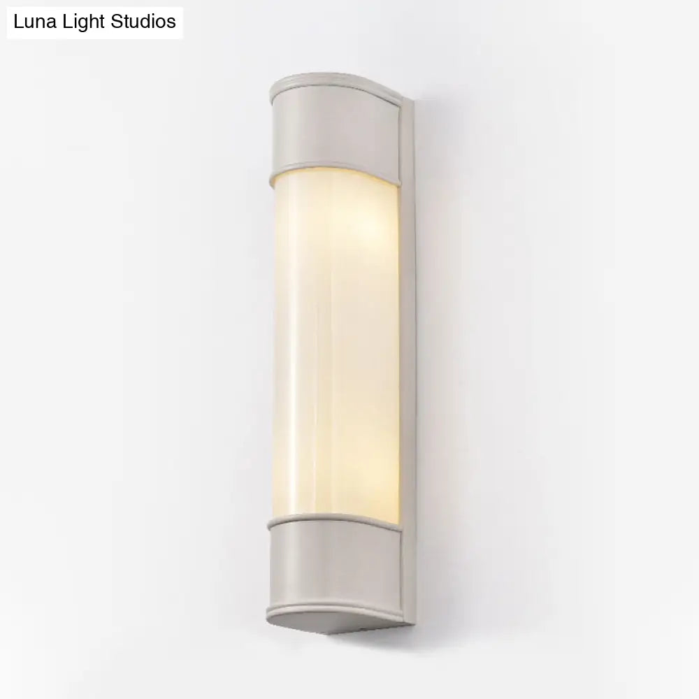 DecorBites™ DecorBites™ Modern Opal Glass Tubular Wall Light with 2 Heads - Black/White/Gold Sconce for Bedroom