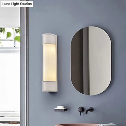 DecorBites™ DecorBites™ Modern Opal Glass Tubular Wall Light with 2 Heads - Black/White/Gold Sconce for Bedroom