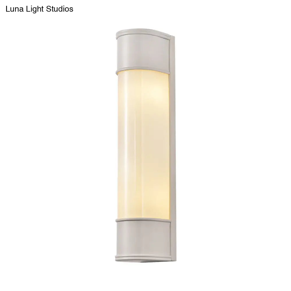 DecorBites™ DecorBites™ Modern Opal Glass Tubular Wall Light with 2 Heads - Black/White/Gold Sconce for Bedroom