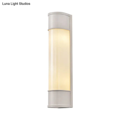 DecorBites™ DecorBites™ Modern Opal Glass Tubular Wall Light with 2 Heads - Black/White/Gold Sconce for Bedroom