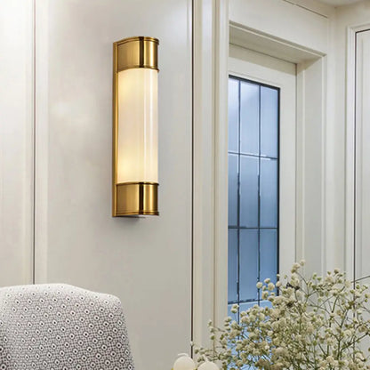 DecorBites™ DecorBites™ Modern Opal Glass Tubular Wall Light with 2 Heads - Black/White/Gold Sconce for Bedroom