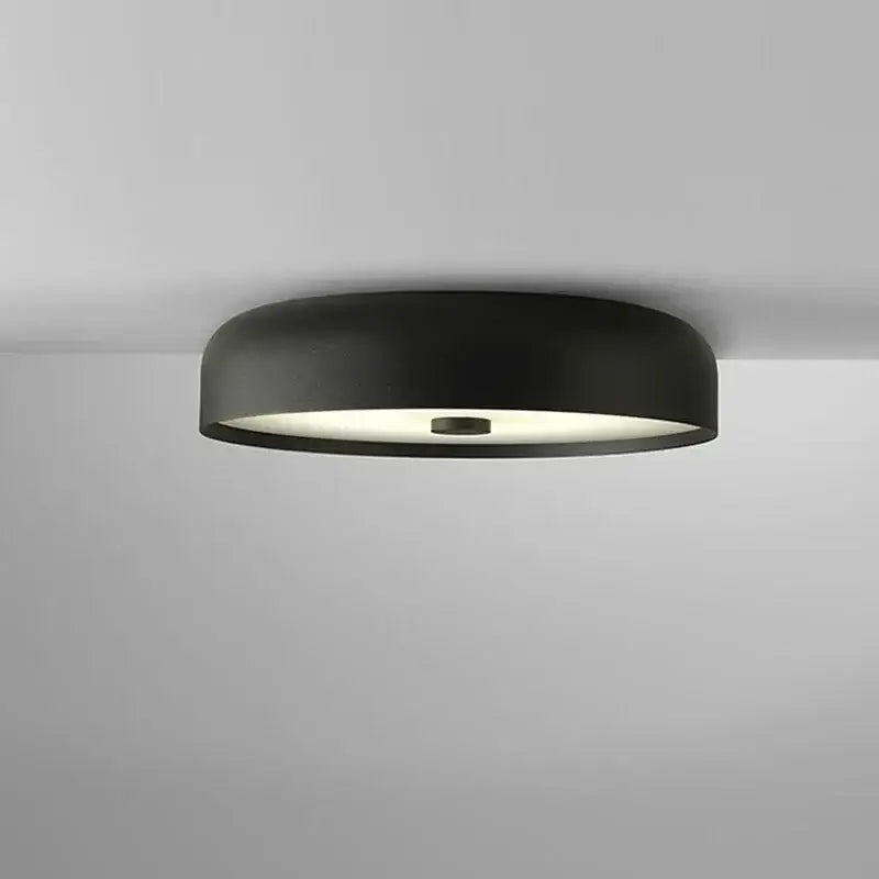 Black matte-finished circular ceiling lamp with sleek modern design for living room decorbites bowl ceiling lamp