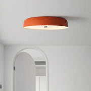 Modern orange and white bowl ceiling lamp with matte finish and warm white illumination for living room decorbites ceiling lamp