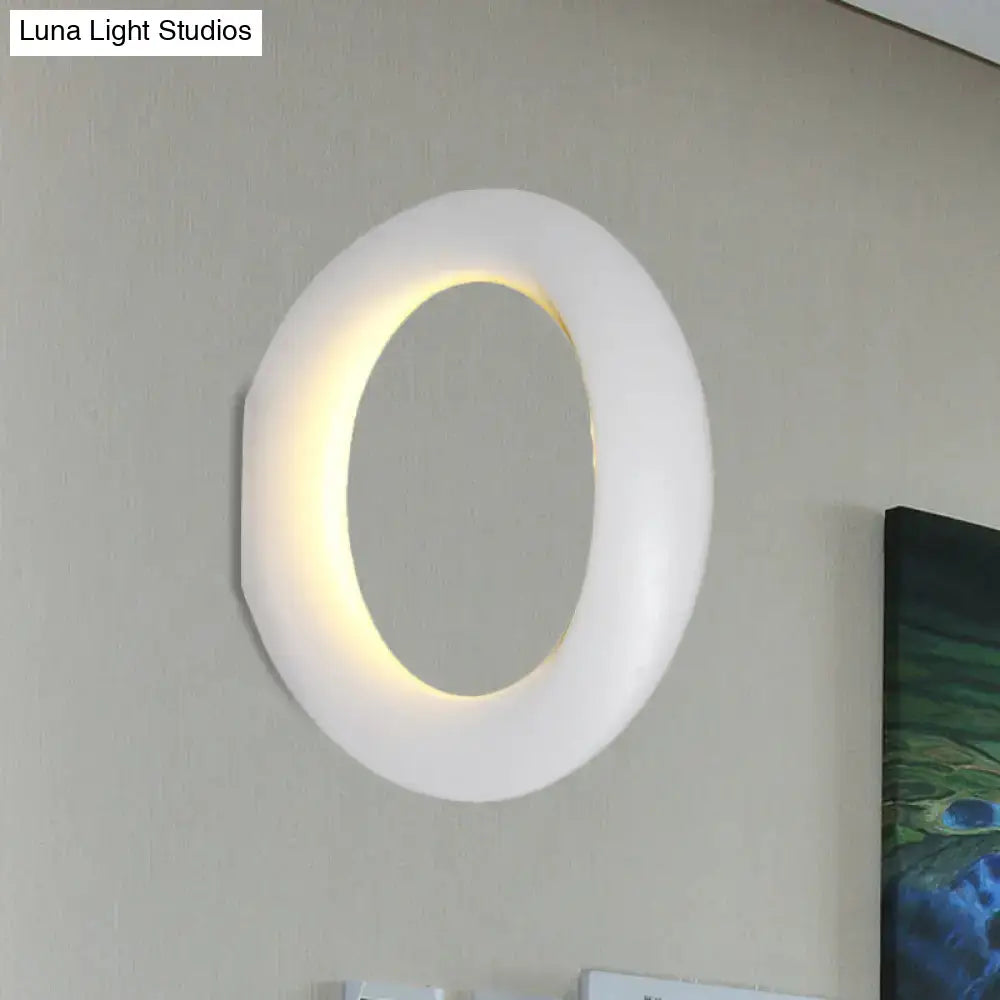 Modern oval black and white led mirror bedroom wall light with soft warm 110v-120v glow maximum bulb wattage
