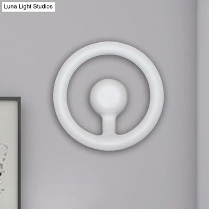 Modern oval black white led mirror bedroom wall light 110v-120v with white circular wall sconce and maximum bulb wattage design