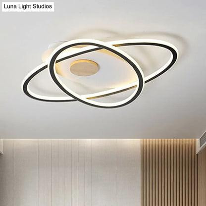DecorBites™ DecorBites™ Modern Oval Flush Mount LED Ceiling Light Fixture for Bedroom