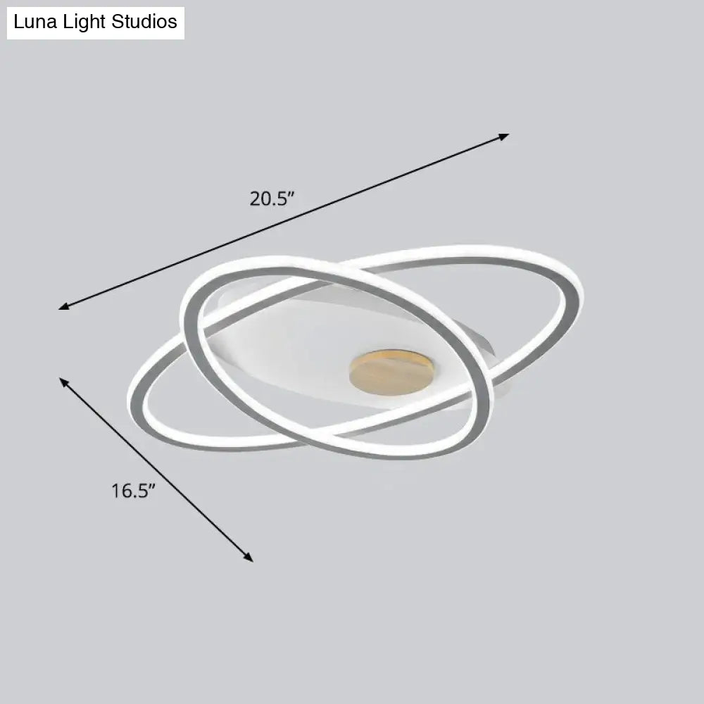 DecorBites™ DecorBites™ Modern Oval Flush Mount LED Ceiling Light Fixture for Bedroom