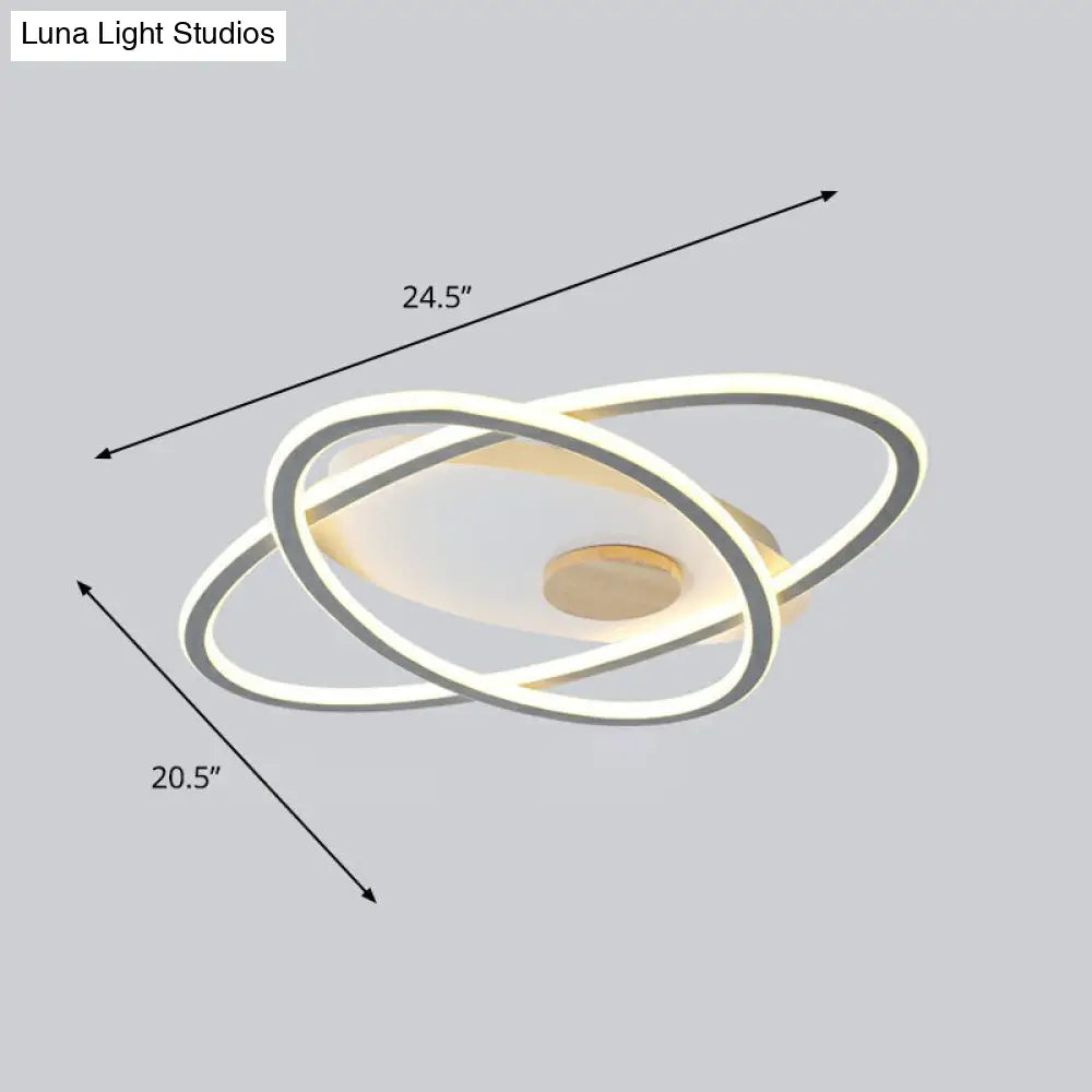 DecorBites™ DecorBites™ Modern Oval Flush Mount LED Ceiling Light Fixture for Bedroom