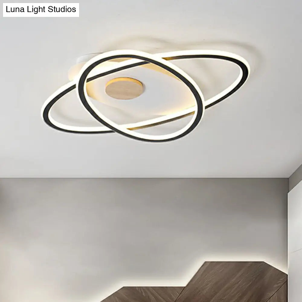 DecorBites™ DecorBites™ Modern Oval Flush Mount LED Ceiling Light Fixture for Bedroom