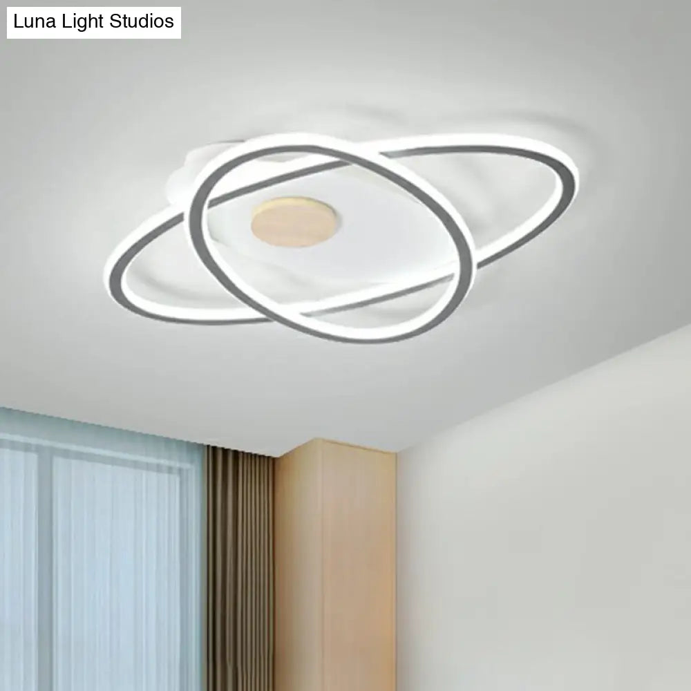 DecorBites™ DecorBites™ Modern Oval Flush Mount LED Ceiling Light Fixture for Bedroom