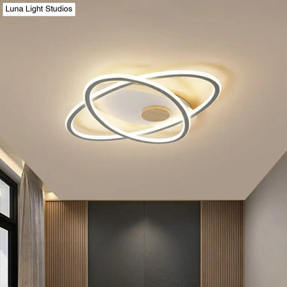 DecorBites™ DecorBites™ Modern Oval Flush Mount LED Ceiling Light Fixture for Bedroom