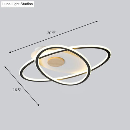 DecorBites™ DecorBites™ Modern Oval Flush Mount LED Ceiling Light Fixture for Bedroom