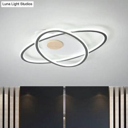 DecorBites™ DecorBites™ Modern Oval Flush Mount LED Ceiling Light Fixture for Bedroom