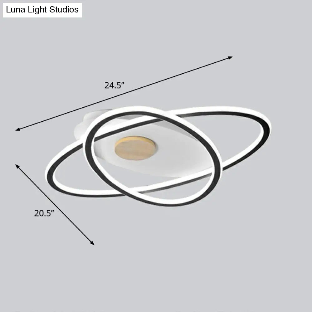 DecorBites™ DecorBites™ Modern Oval Flush Mount LED Ceiling Light Fixture for Bedroom