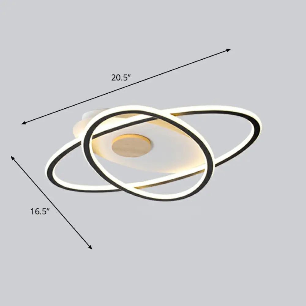 DecorBites™ DecorBites™ Modern Oval Flush Mount LED Ceiling Light Fixture for Bedroom