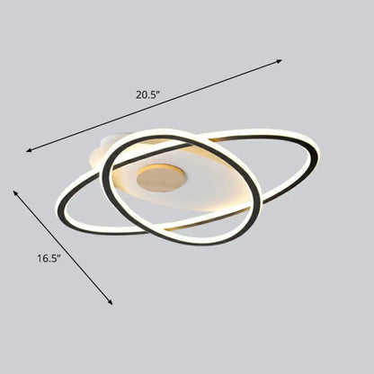 DecorBites™ DecorBites™ Modern Oval Flush Mount LED Ceiling Light Fixture for Bedroom