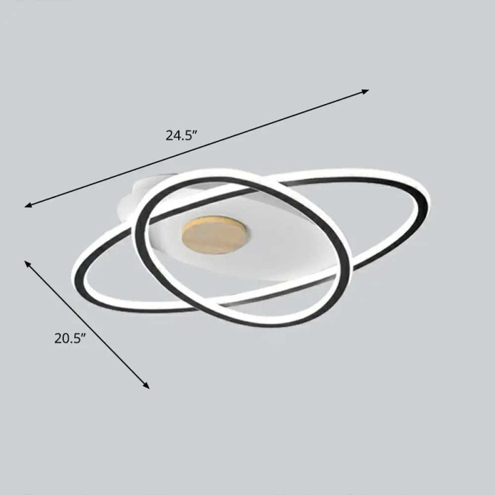 DecorBites™ DecorBites™ Modern Oval Flush Mount LED Ceiling Light Fixture for Bedroom