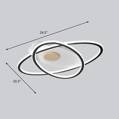 DecorBites™ DecorBites™ Modern Oval Flush Mount LED Ceiling Light Fixture for Bedroom