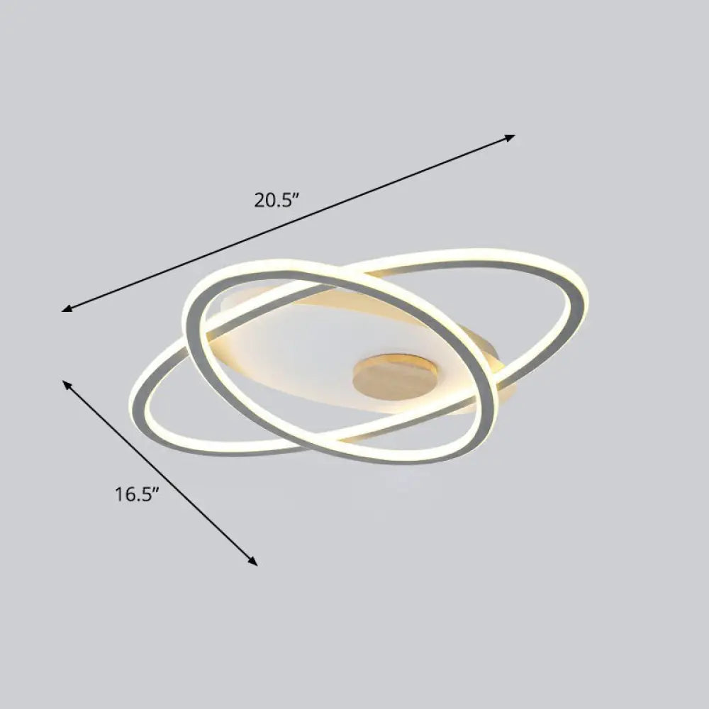 DecorBites™ DecorBites™ Modern Oval Flush Mount LED Ceiling Light Fixture for Bedroom