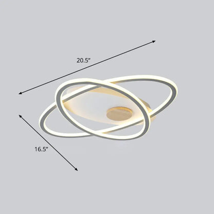 DecorBites™ DecorBites™ Modern Oval Flush Mount LED Ceiling Light Fixture for Bedroom