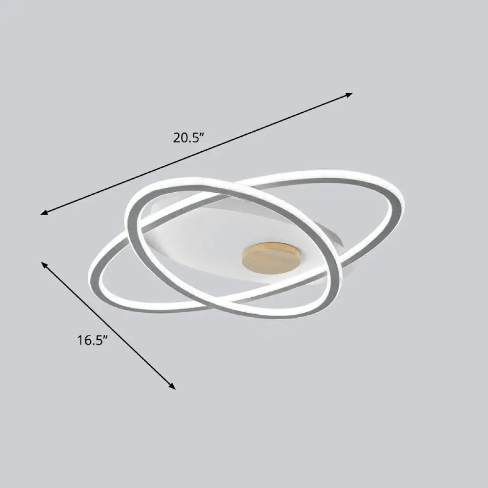 DecorBites™ DecorBites™ Modern Oval Flush Mount LED Ceiling Light Fixture for Bedroom