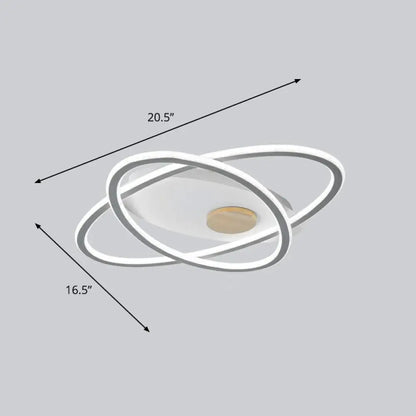 DecorBites™ DecorBites™ Modern Oval Flush Mount LED Ceiling Light Fixture for Bedroom