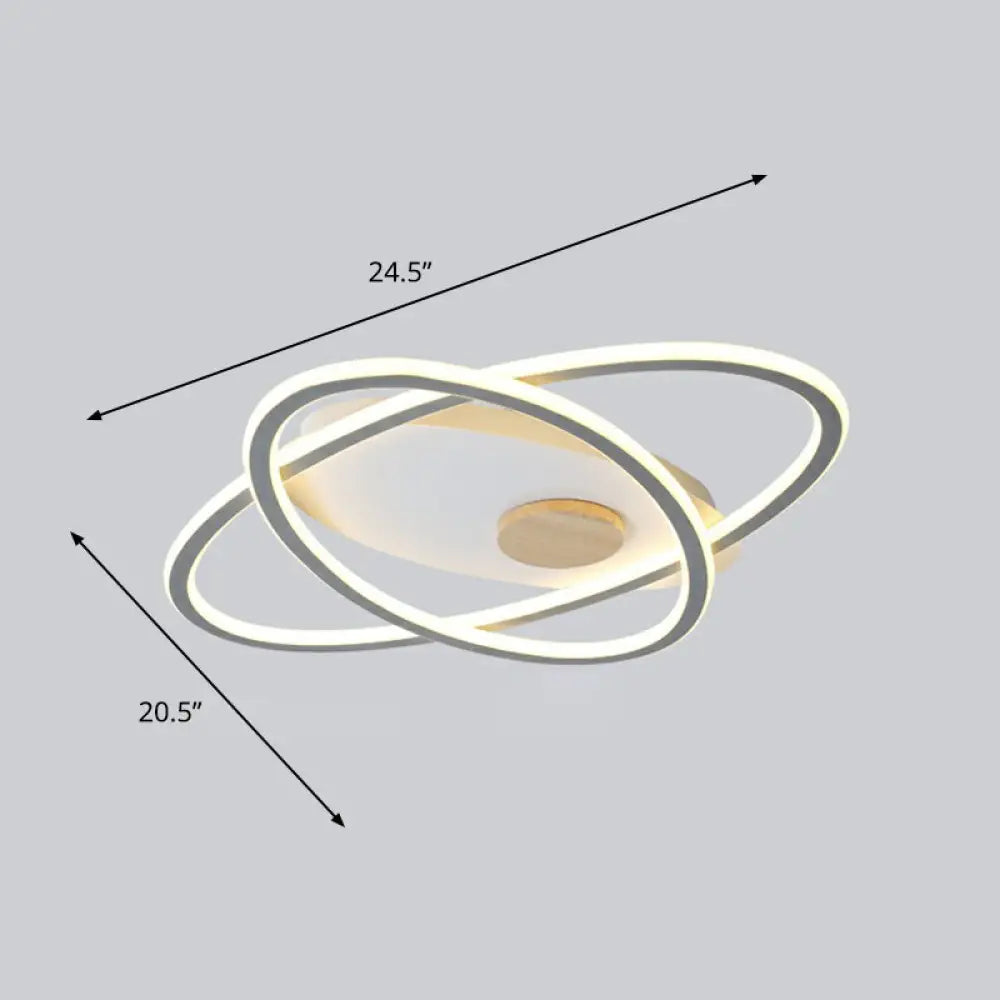 DecorBites™ DecorBites™ Modern Oval Flush Mount LED Ceiling Light Fixture for Bedroom