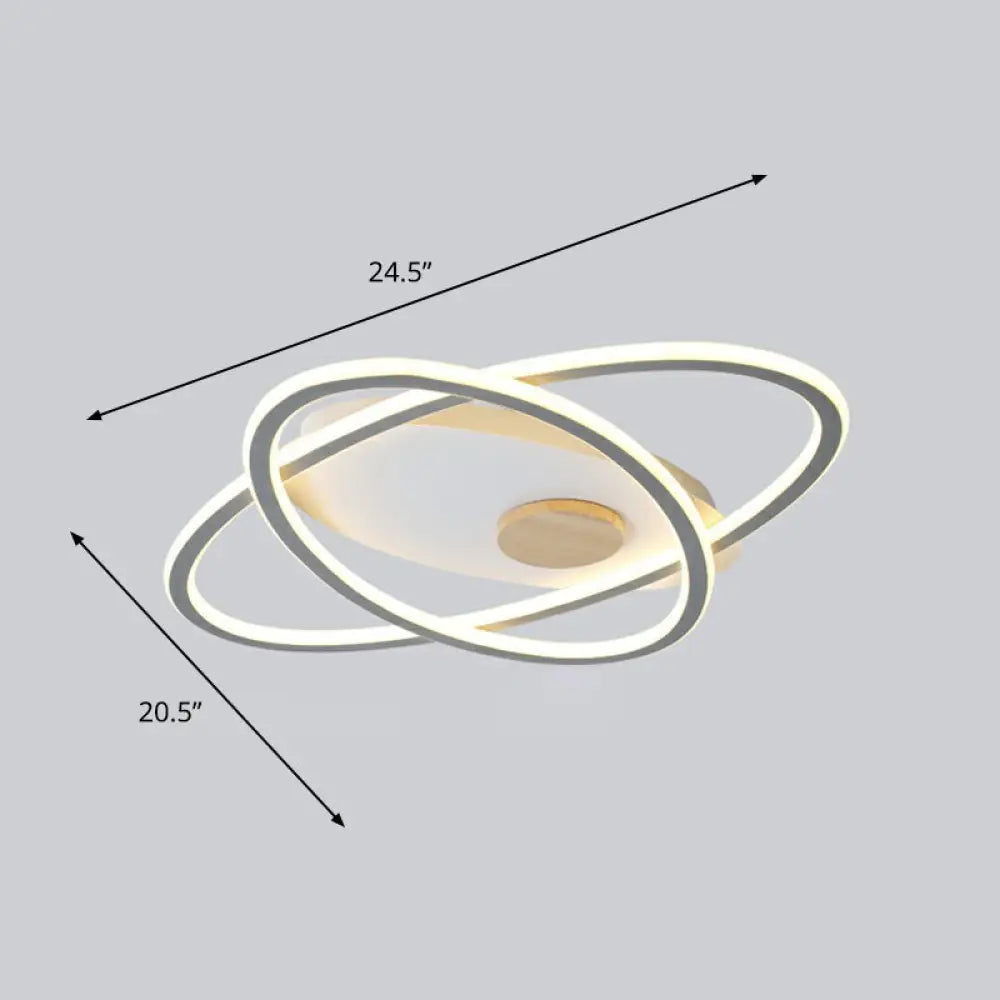 DecorBites™ DecorBites™ Modern Oval Flush Mount LED Ceiling Light Fixture for Bedroom