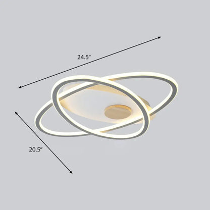 DecorBites™ DecorBites™ Modern Oval Flush Mount LED Ceiling Light Fixture for Bedroom