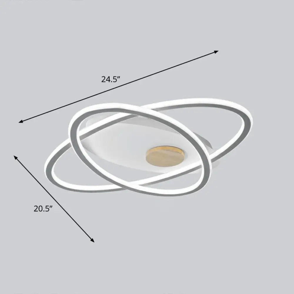 DecorBites™ DecorBites™ Modern Oval Flush Mount LED Ceiling Light Fixture for Bedroom